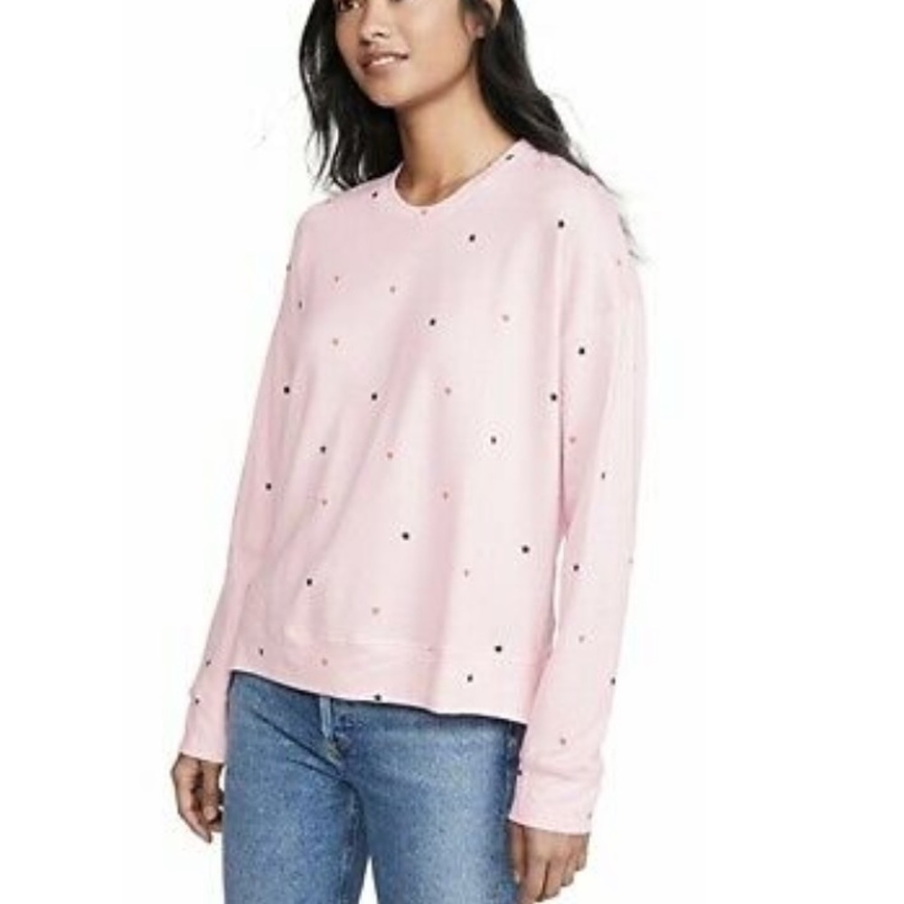 Sundry blush pink stars and hearts pullover 3/L nwot